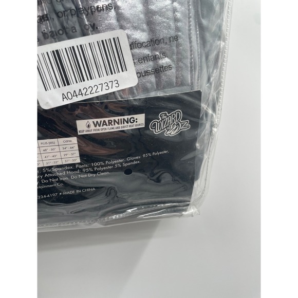 NWT Spirit Halloween The Wizard of Oz Tin Man Costume Adult Large Silver - Picture 4 of 10